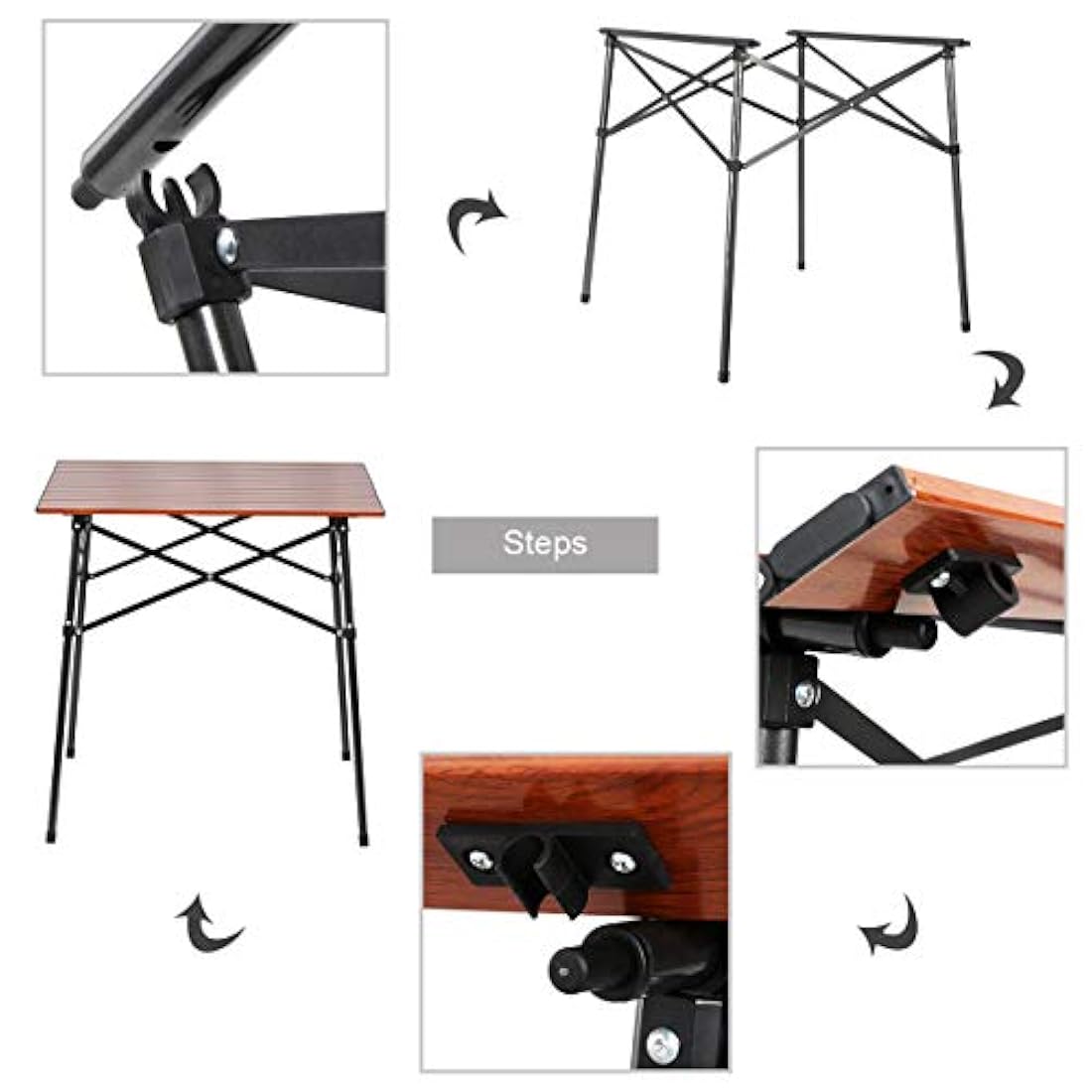 Mesa plegable de aluminio para 4 con bolsa de transporte