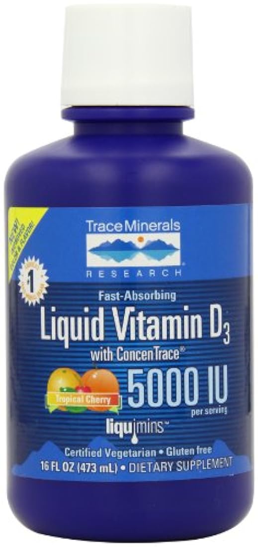 Trace Minerals Liquid Vitamina D3, 16 onzas