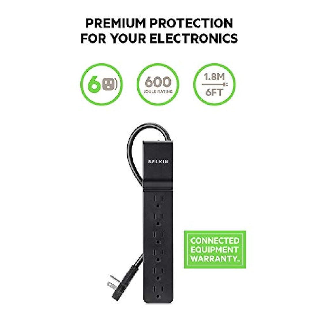 Belkin protector de sobretensión de 6 salidas 1.82
