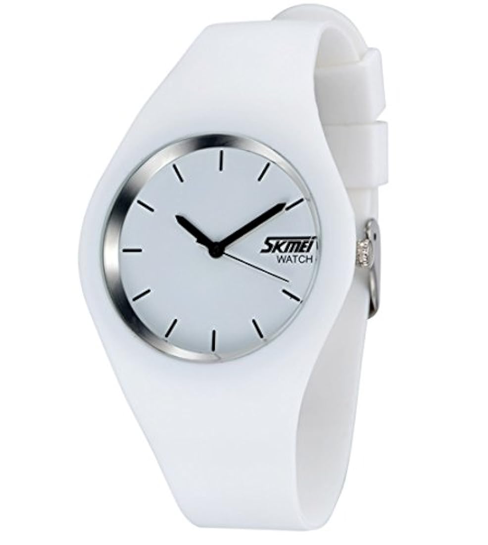 Gosasa Casual Simple Estilo Correa de Silicona Mujeres Hombres Relojes Deportivos 98.4 ft Impermeable