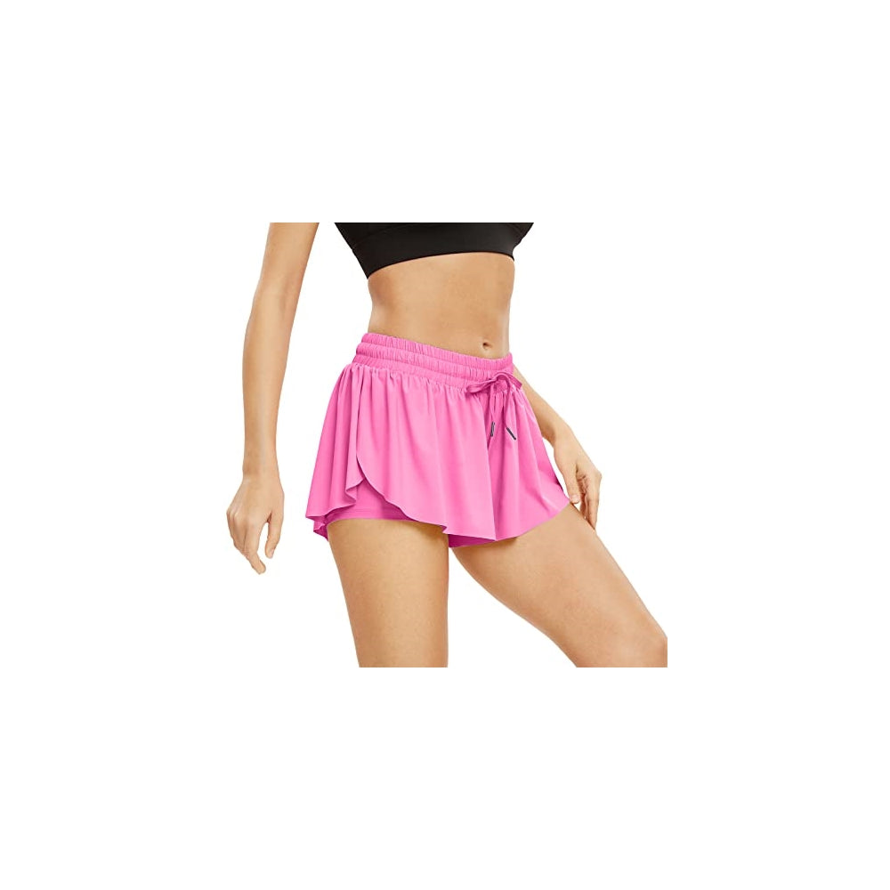 Shorts cortos deportivos fluidos para mujer talla L