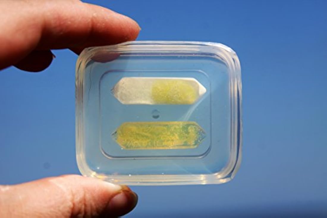 Claro silicona moldes, 2 Crystal Healing doble punto hexagonal de Chakras Varita Stick 31 x 8 mm. (3 – 11)