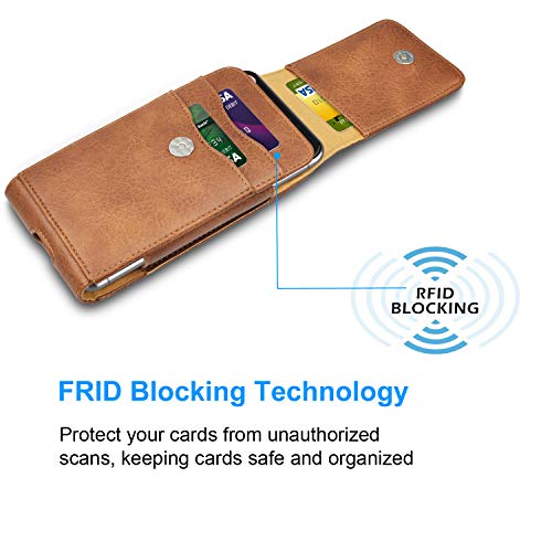 Takfox Funda de teléfono para Samsung Galaxy Note 20 S22 Ultra S21+ S20 FE S10 S9 A02s A03s A12 A13 A32 A42 A52 A51 A71 5G A01, Note 10 9 J7 Funda de piel para cinturón de teléfono celular Marrón Marrón