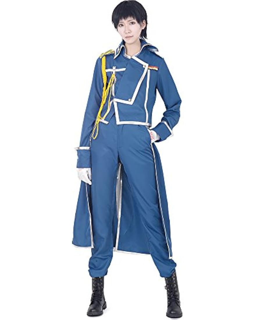 miccostumes Hombre Roy Mustang Cosplay Disfraz Uniforme militar Traje