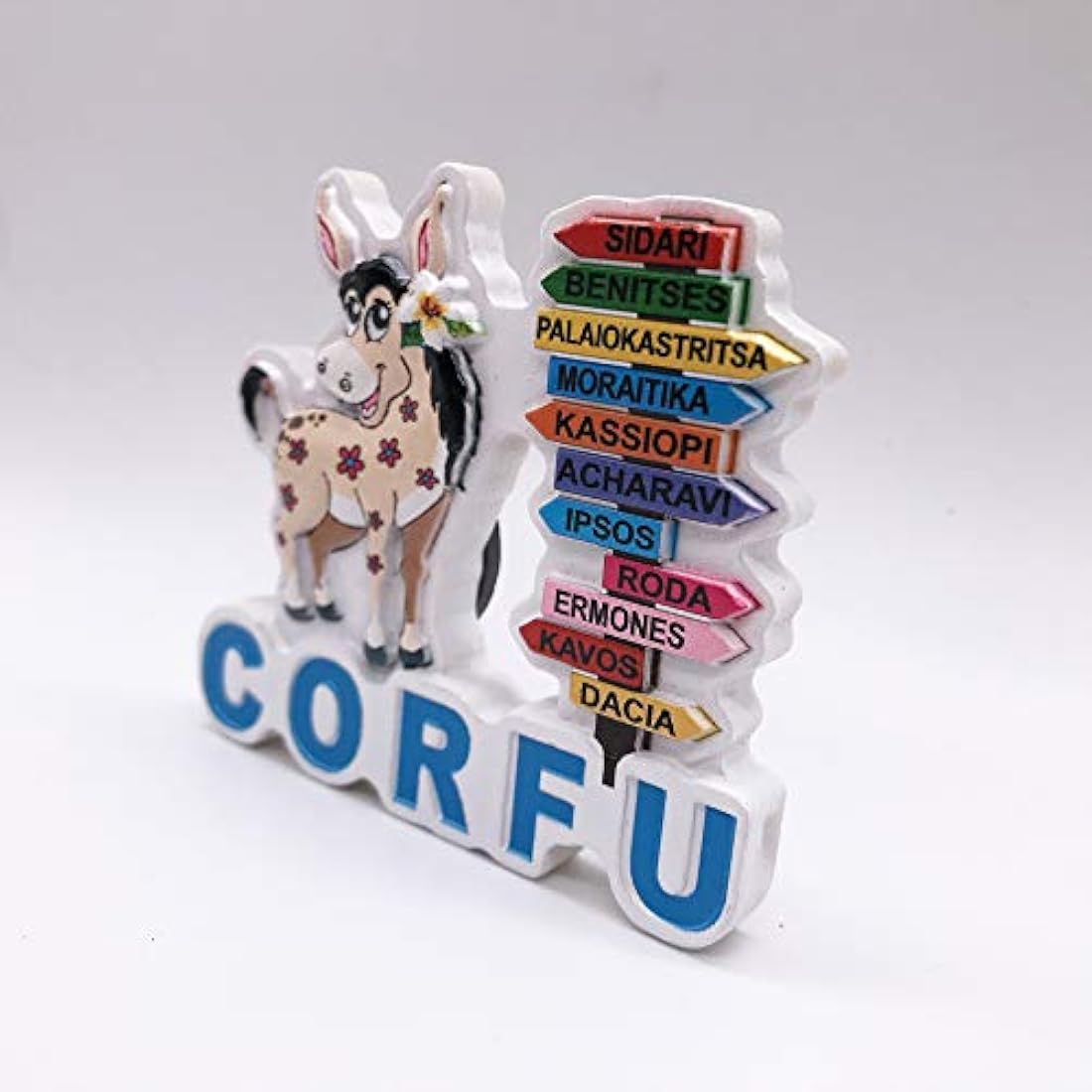 Imán para nevera 3D Corfu Grecia, hecho a mano