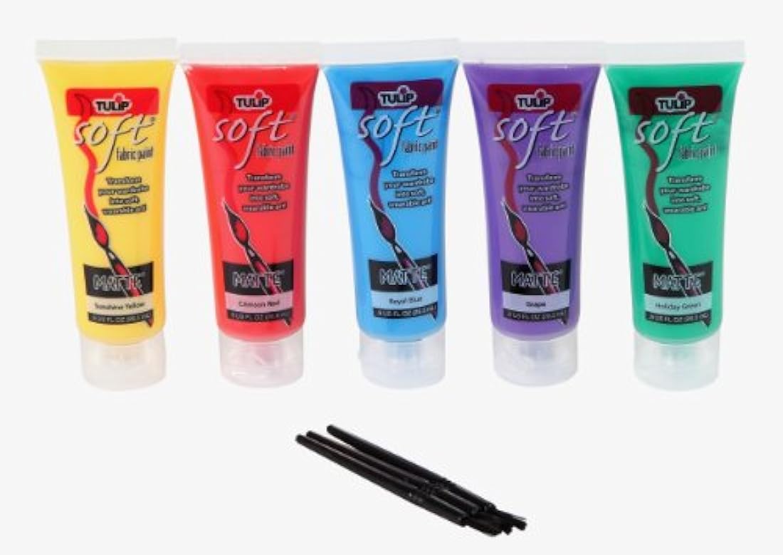 Tulip 29375 Pintura para tela suave. Paquete de 5 pomos.