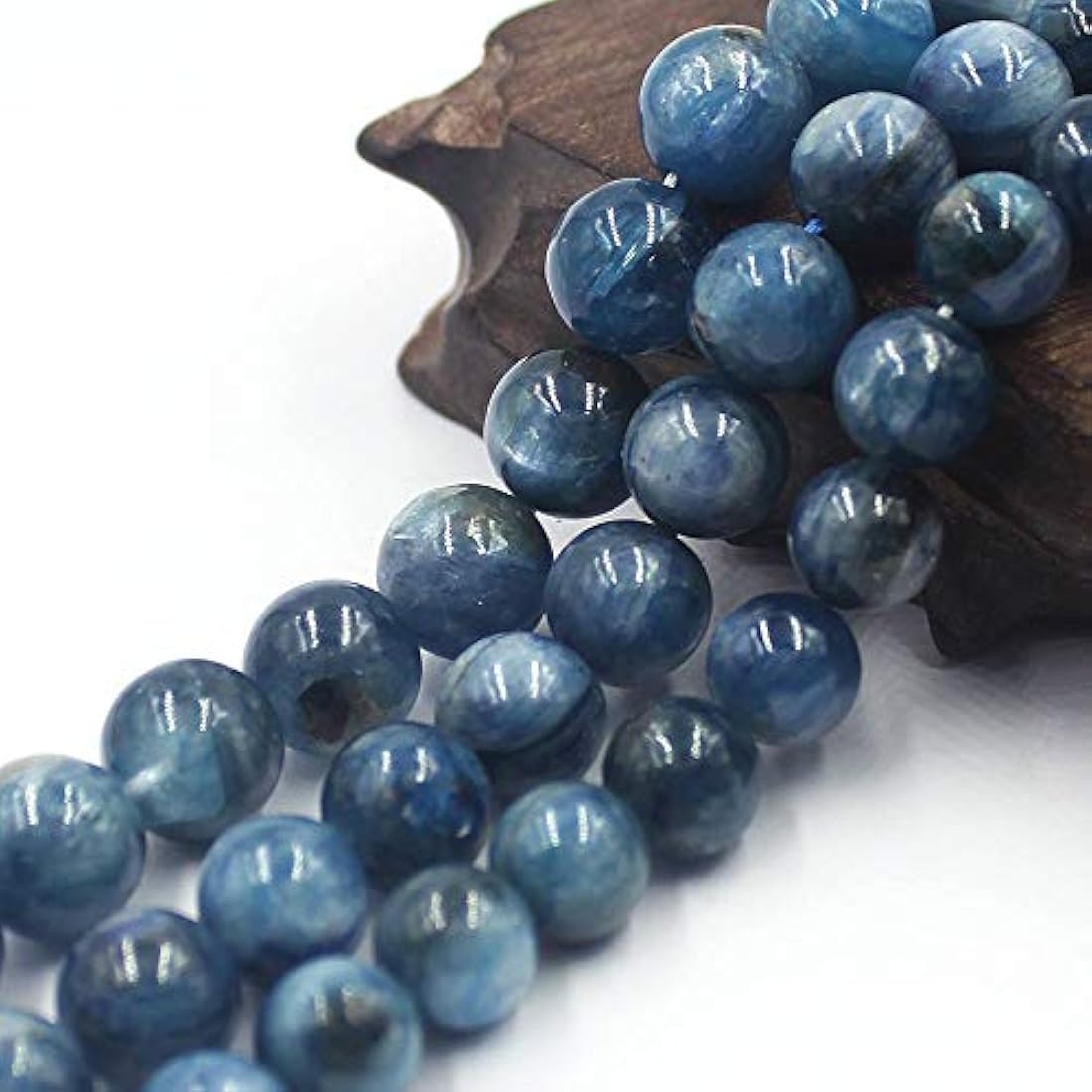 Perlas de Kyanita Gemas Espaciador de Semillas Strand 15