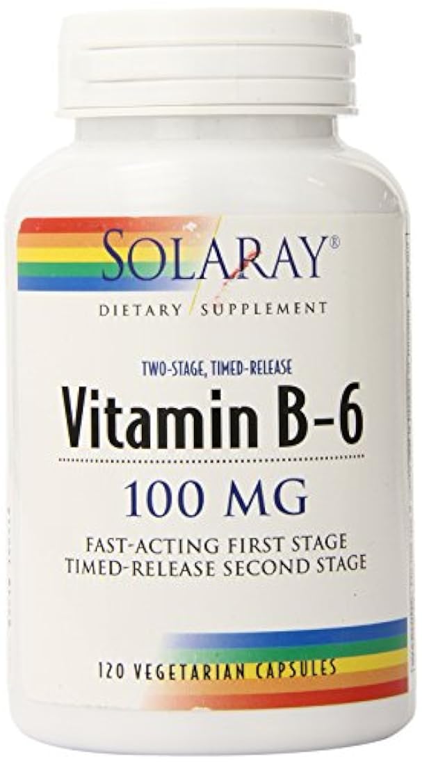 Solaray B-6 tstr Suplemento, 100 mg, 120 unidades