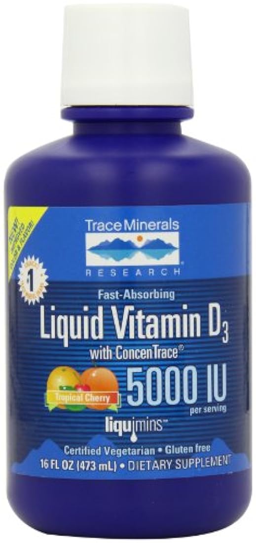 Trace Minerals Liquid Vitamina D3, 16 onzas