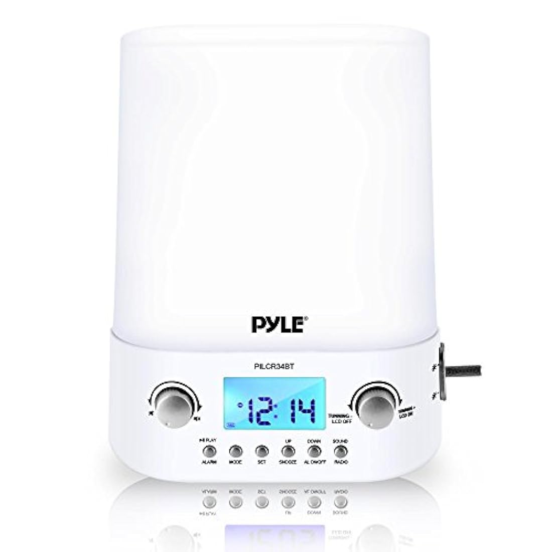 Pyle Bluetooth Nightlight Home Audio Radio, color blanco
