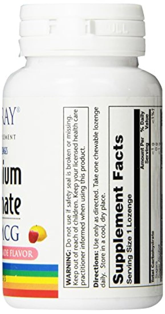 Pastillas de picolinato cromo Solaray 1000 mcg, 100 unidades