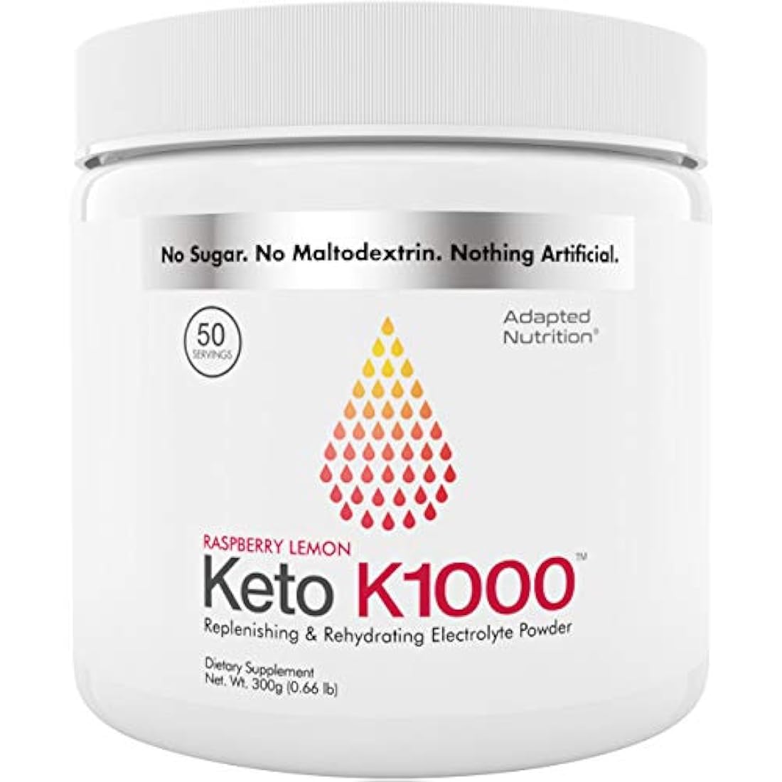 Keto K1000 Electrolyte Powder | Potenciar la energía y batir calambres de piernas | sin maltodextrina o azúcar | sin ingredientes de China | Amazing Raspberry Lemon | 50 porciones