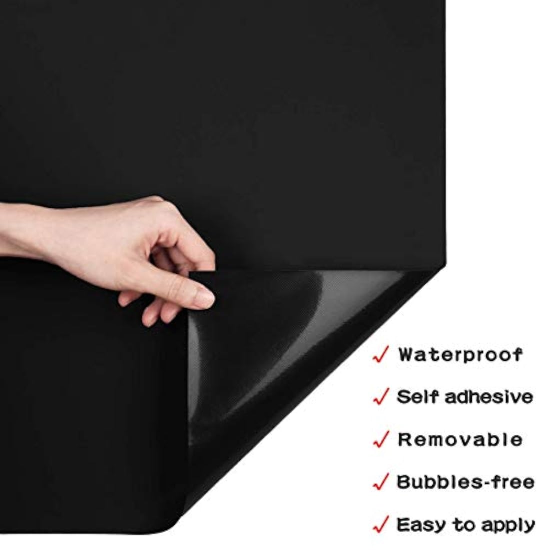 Papel de vinilo decorativo negro mate (12 x 120)