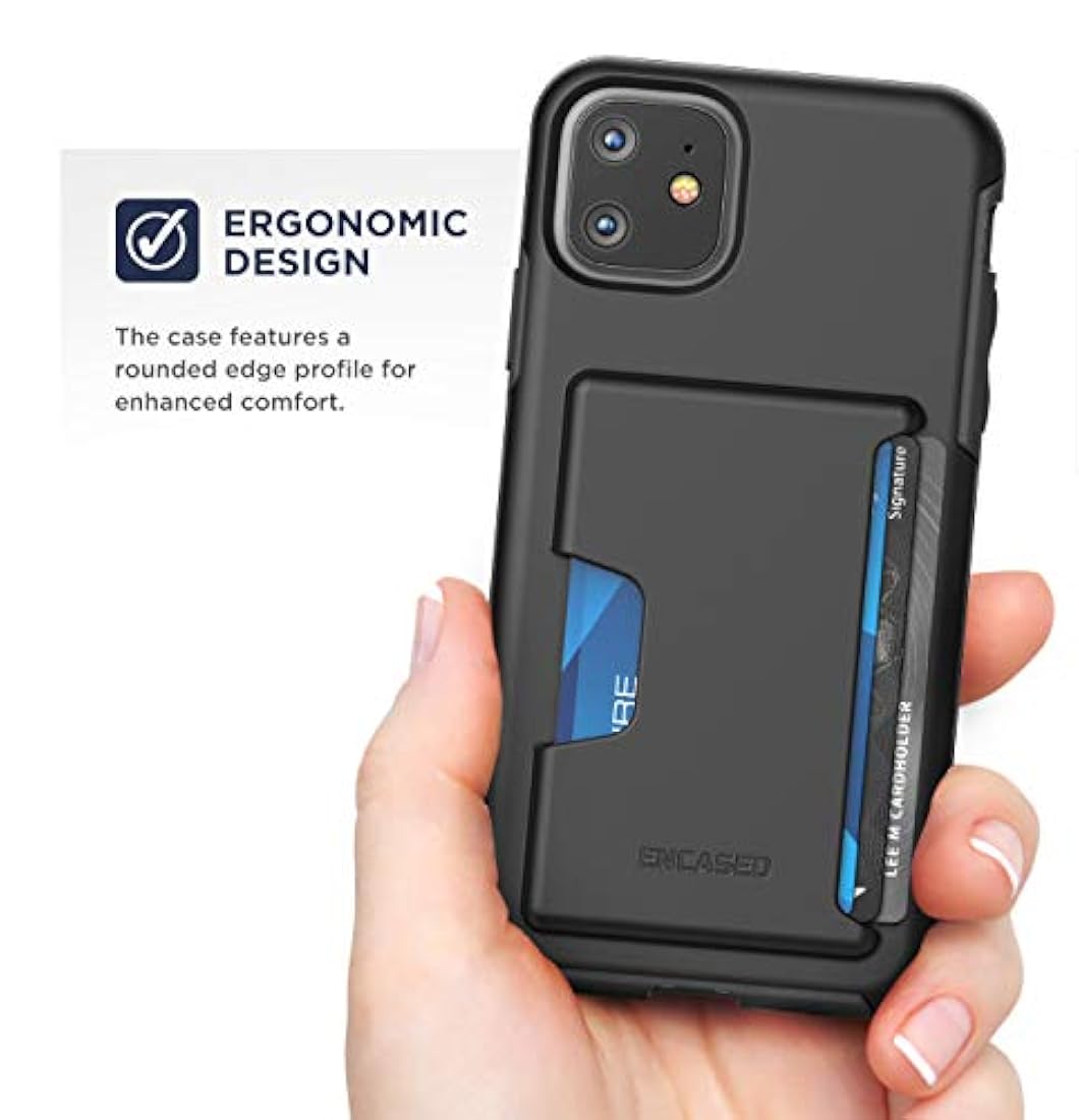 Funda tipo cartera para iPhone 11 (2019), negro.