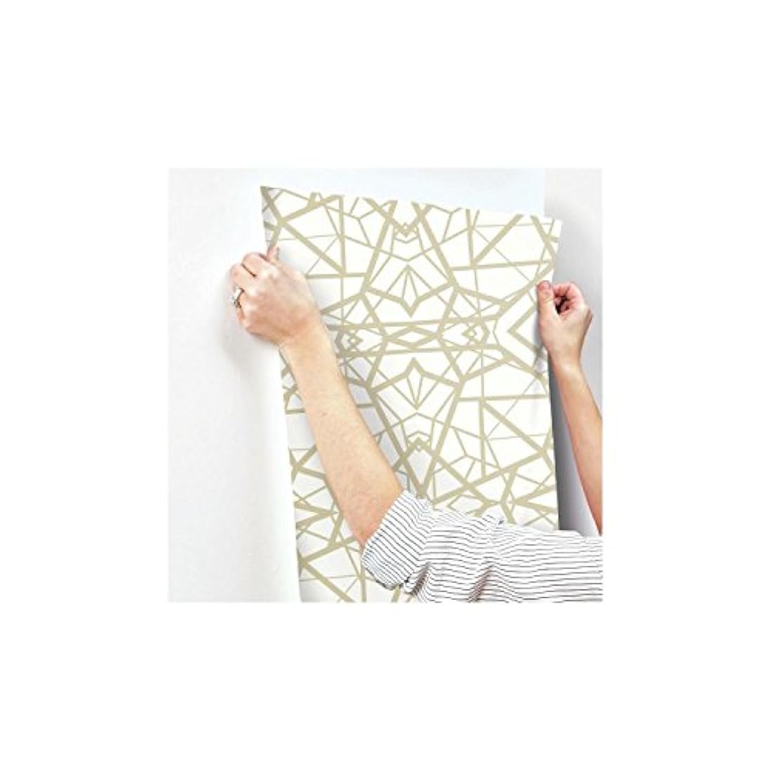 Papel pintado para paredes, diseño geométrico.