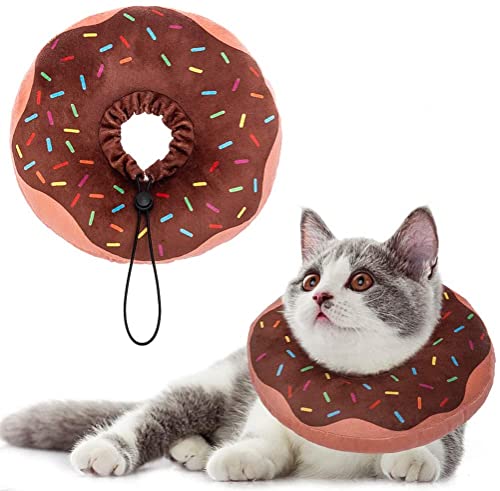 COLLAR de recuperación de donas para gatos y cachorros, suave y ajustable, protector de cuello en E para mascotas después de la cirugía, apto para gatitos, perros pequeños