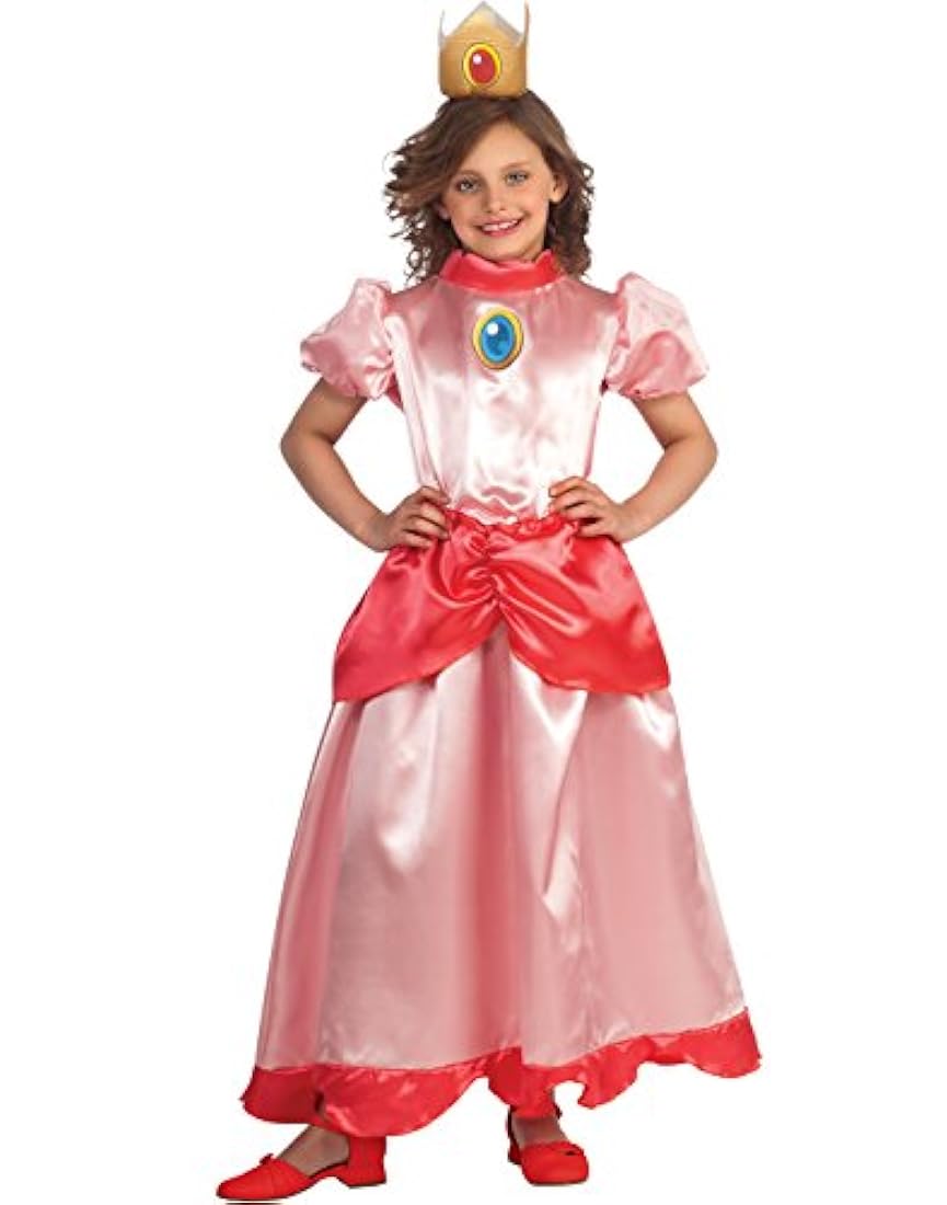 disfraz de princesa Peach de Super Mario, bebé mayor