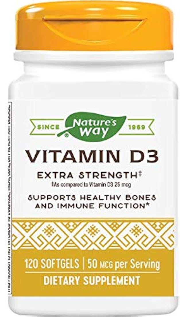 Nature's Way, D3 2000 UI, vitaminas, 15590, 120, 1, 1