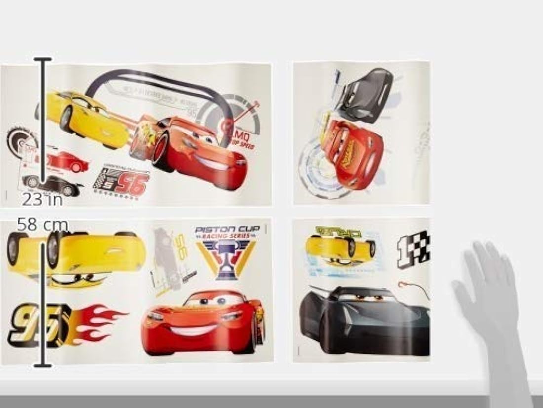 RoomMates Disney Pixar Cars 3 Adhesivo decorativo para pared