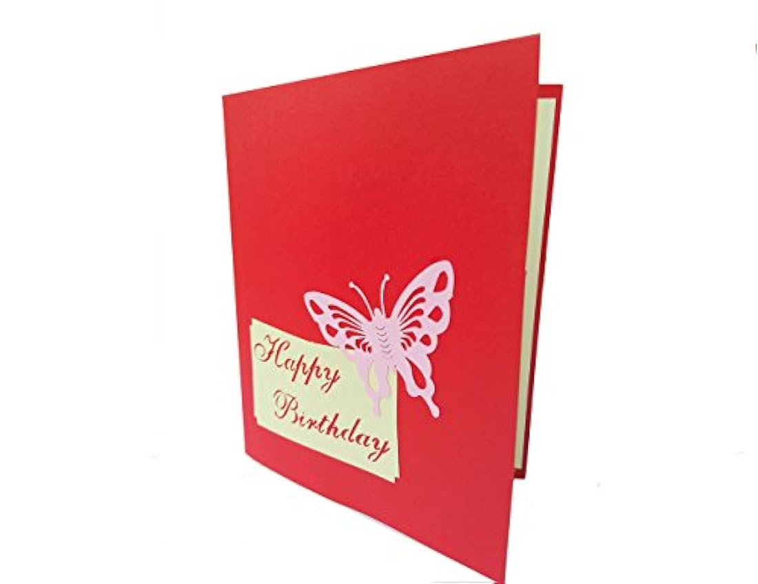 Tarjeta de felicitación de cumpleaños en 3D con pastel