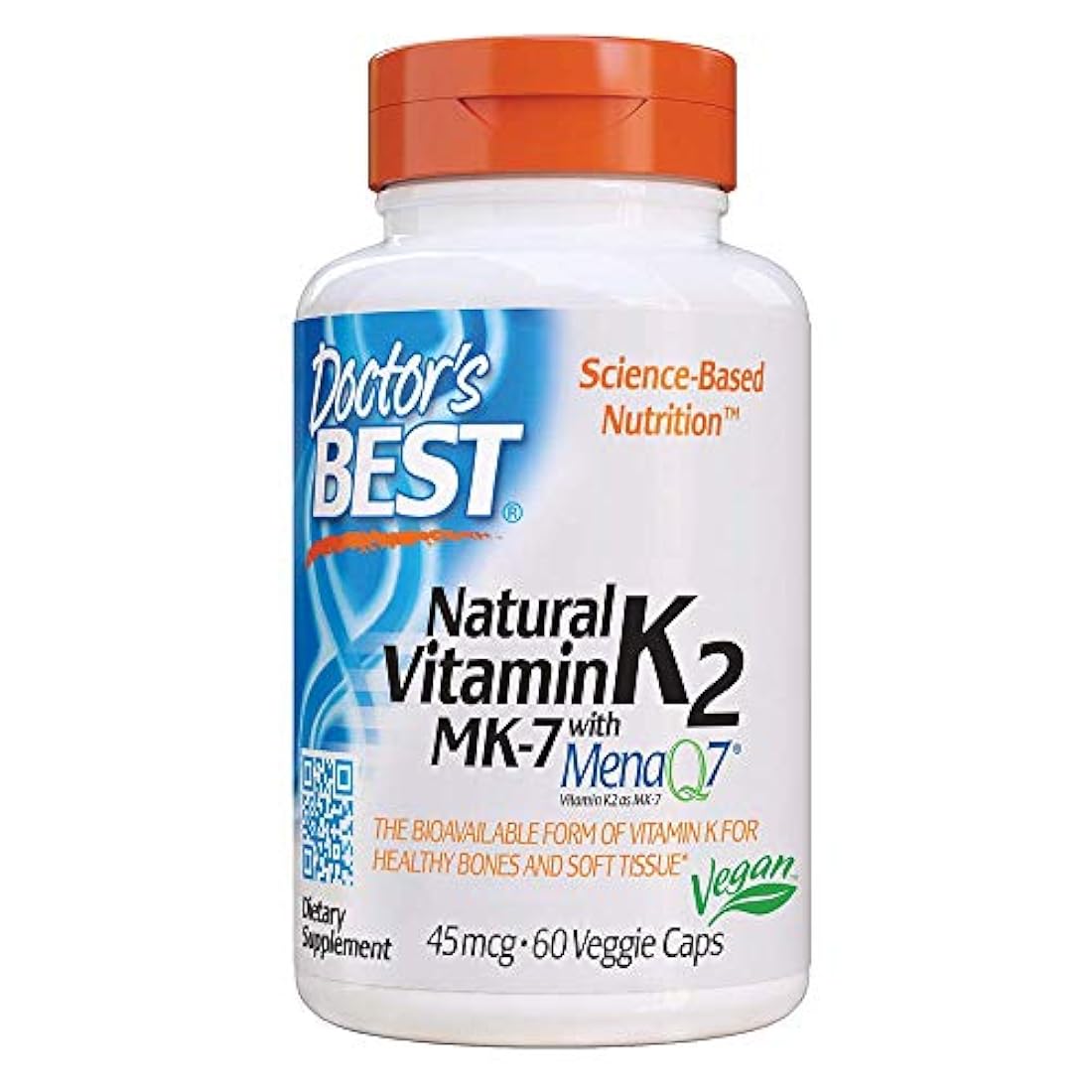 Cápsulas vegetales de vitamina K2 MenaQ7, DRB-00198