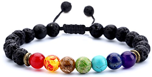 Hamoery Pulsera Cuerda trenzada de Piedra natural