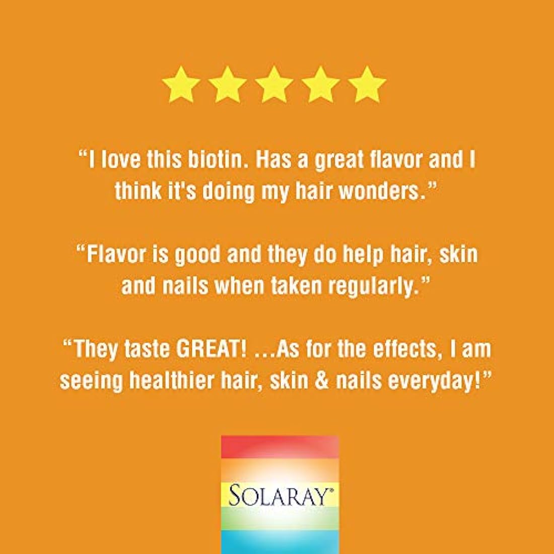 Solaray Biotin Lozenge Suplemento, Naranja, 1000 mcg, 100 unidades