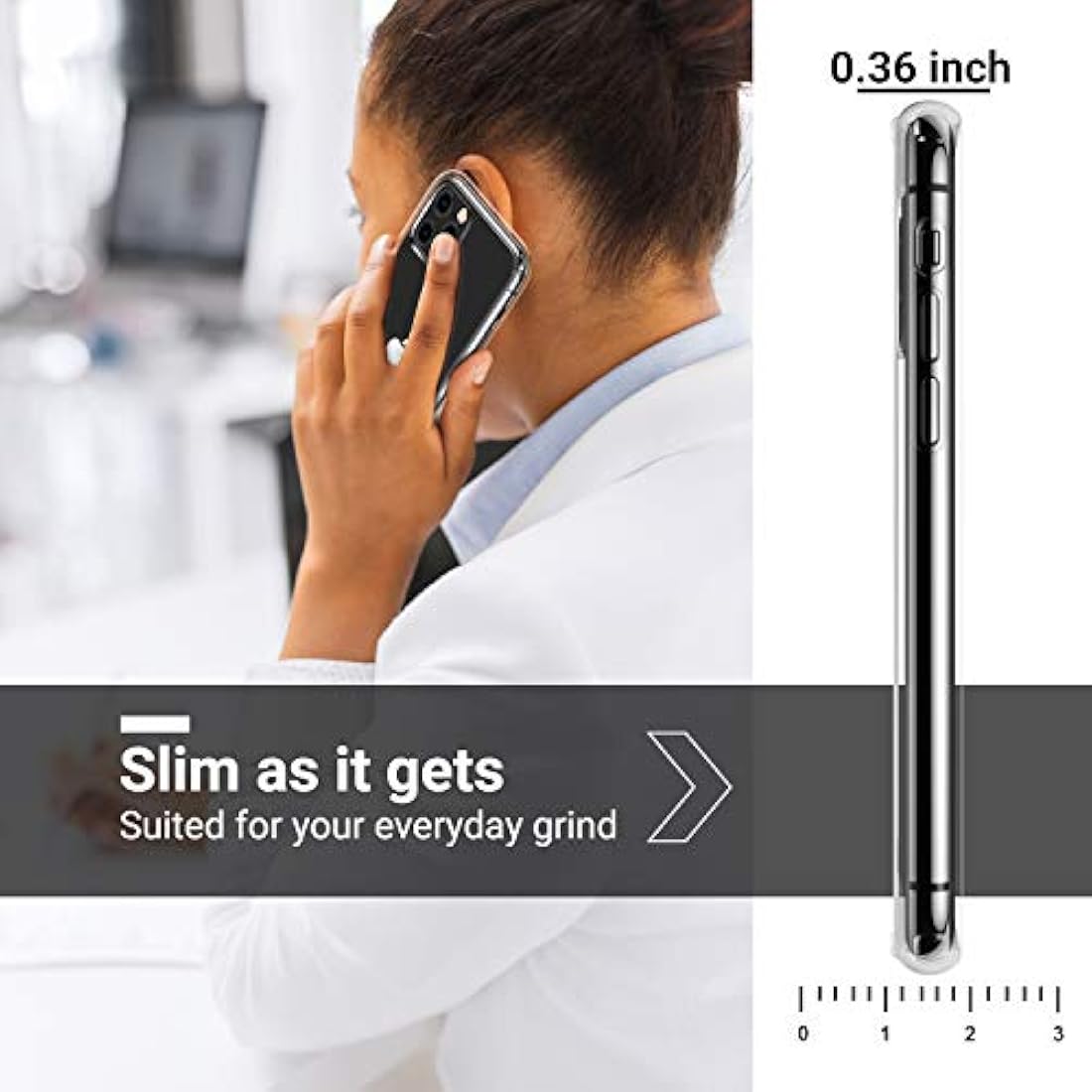 Funda para celular inteligente transparente