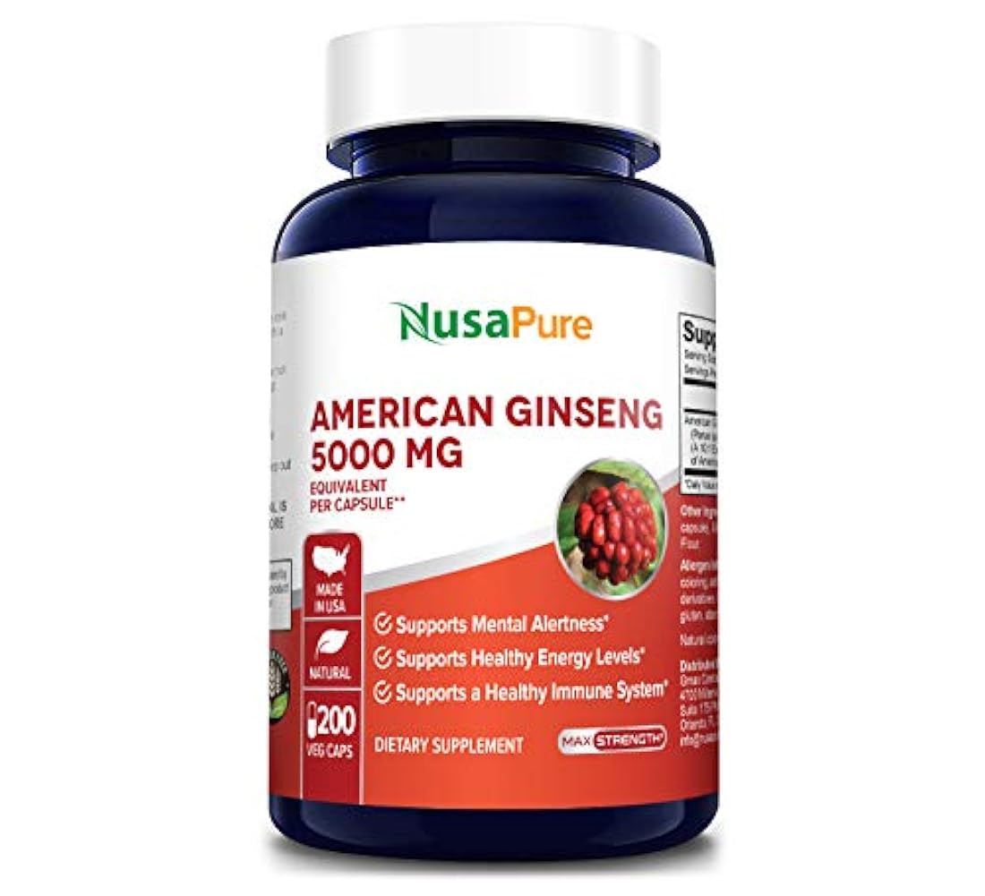 Mejor American Ginseng 500 mg 200 ° Cápsulas
