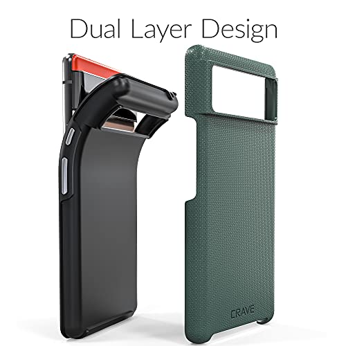 Crave Dual Guard para Google Pixel 6, funda de doble capa de protección contra golpes para Google Pixel 6 - Abeto sombreado