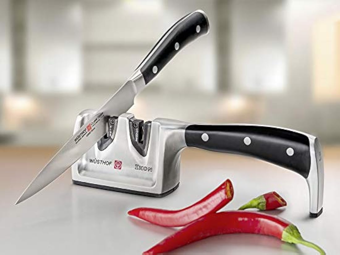 Afilador de cuchillos, plástico, negro, 1 paquete