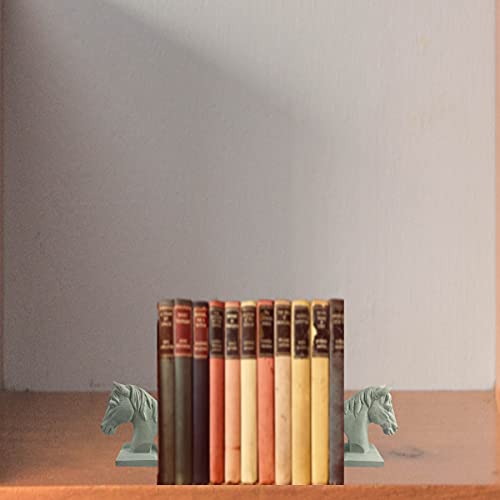 Juego de 2 sujetalibros de cabeza de caballo, 1 par,