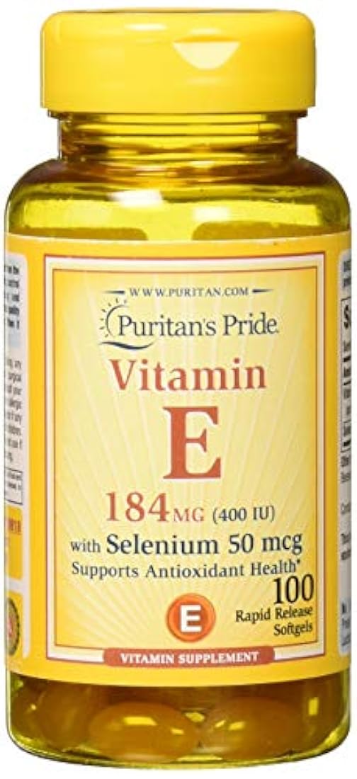 Vitamina E 400 UI con selenio 50 mcg para la salud inmune