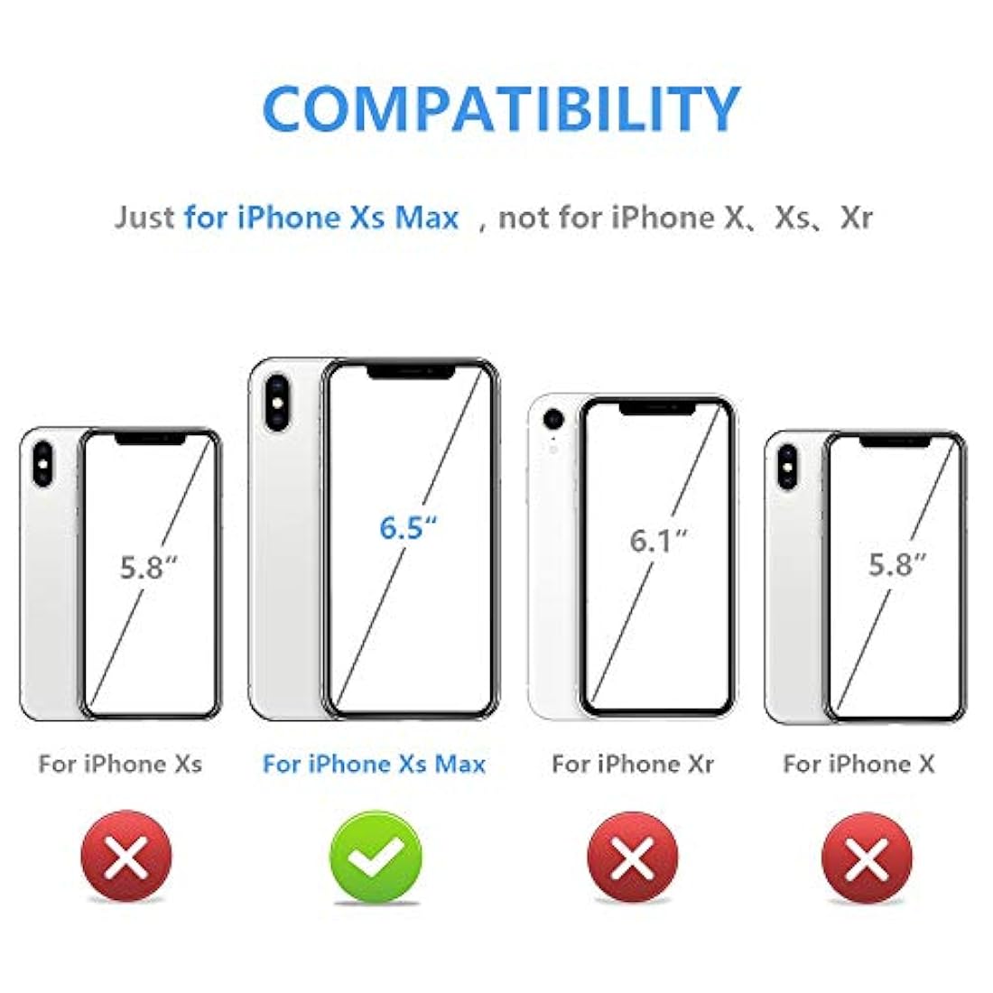 OT ONETOP - Funda tipo cartera para iPhone Xs Max