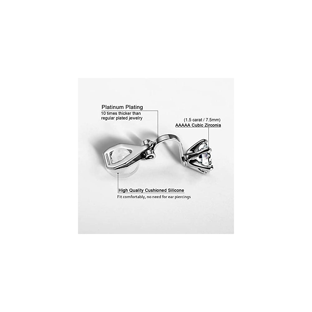 Pendientes de clip redondo de 0.295 in Gris