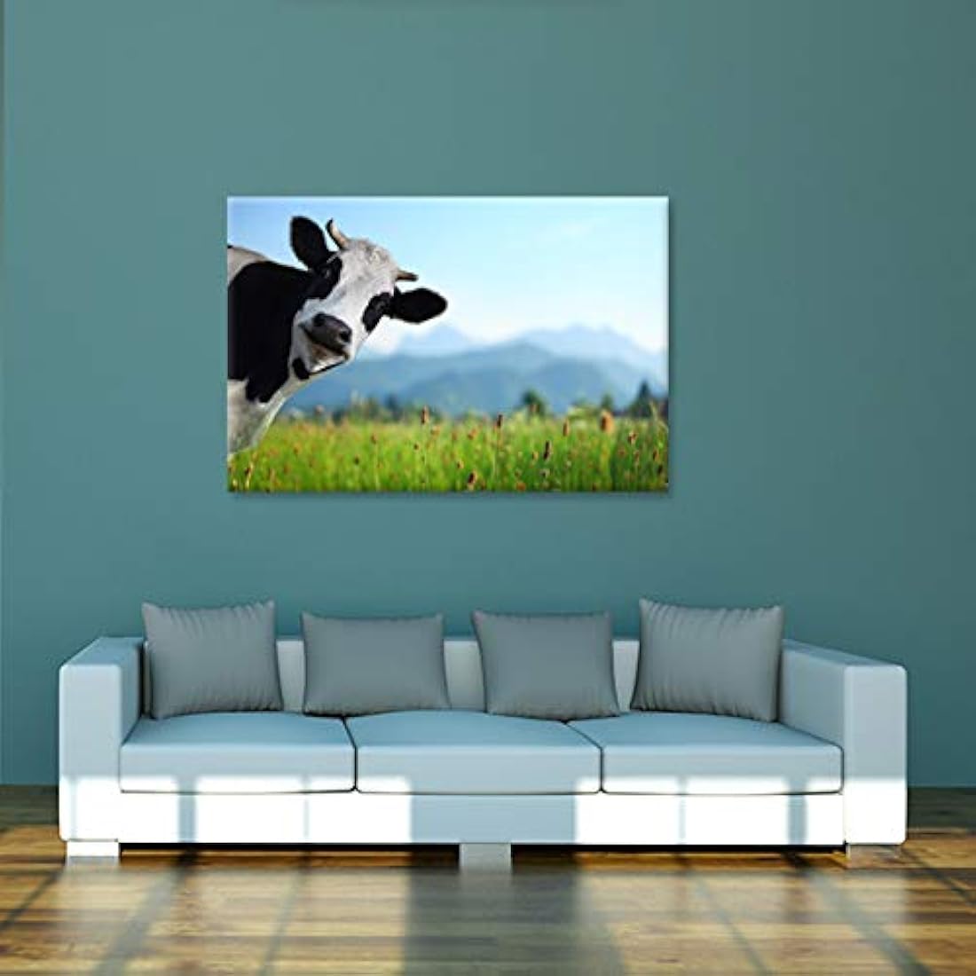 Pintura con diseño de vaca - Hello Artwork