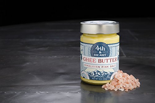 Ghee alimentada con pasto con sal rosa del Himalaya