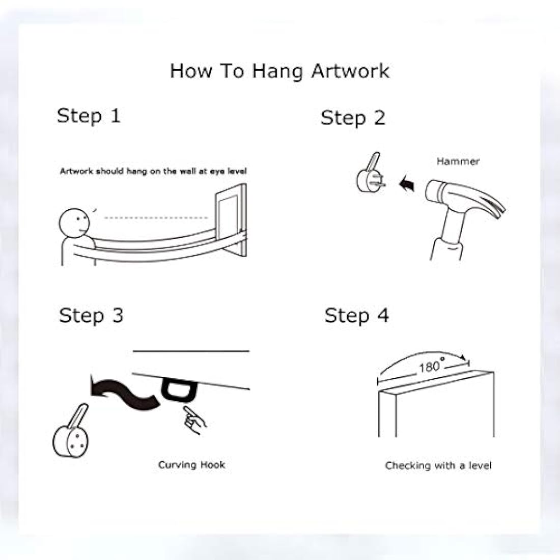 Cuadro de pared extragrande pintado a mano enmarcado al óleo