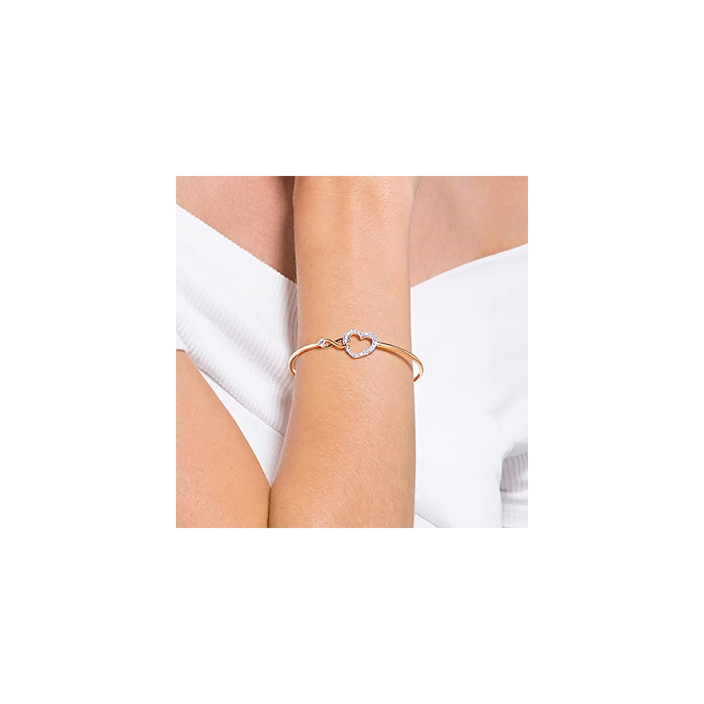 Pulseras para mujer tono oro rosa y acabado de rodio