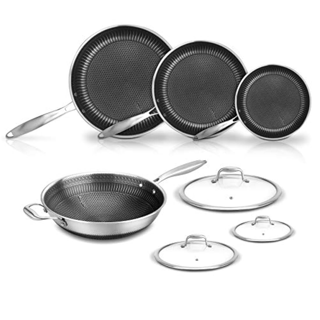 Sartenes de cocina de 7 piezas NUTRICHEF NC3PLY7S