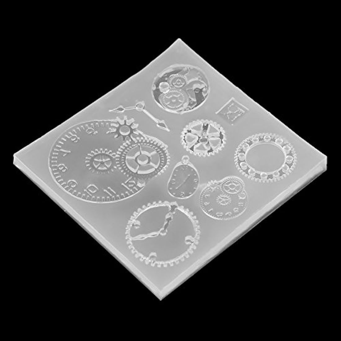 Kit de moldes de resina epoxi, 4 pcs moldes de silicona resina epoxi DIY molde forma de Gear 3d tarta de Chocolate Fondant molde de silicona DIY Joyas de resina colgante Decortion