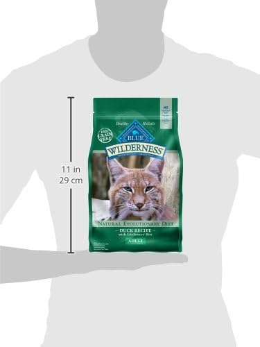 Blue Buffalo Wilderness - Alimento seco natural para gatos adultos, alto en proteínas, pato, 5 libras
