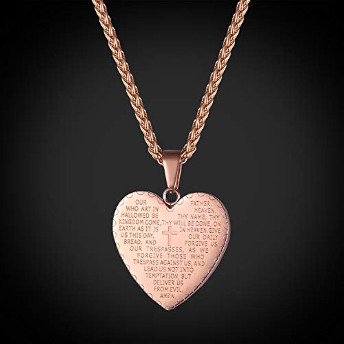 Collar con verso de la Biblia, para rezar