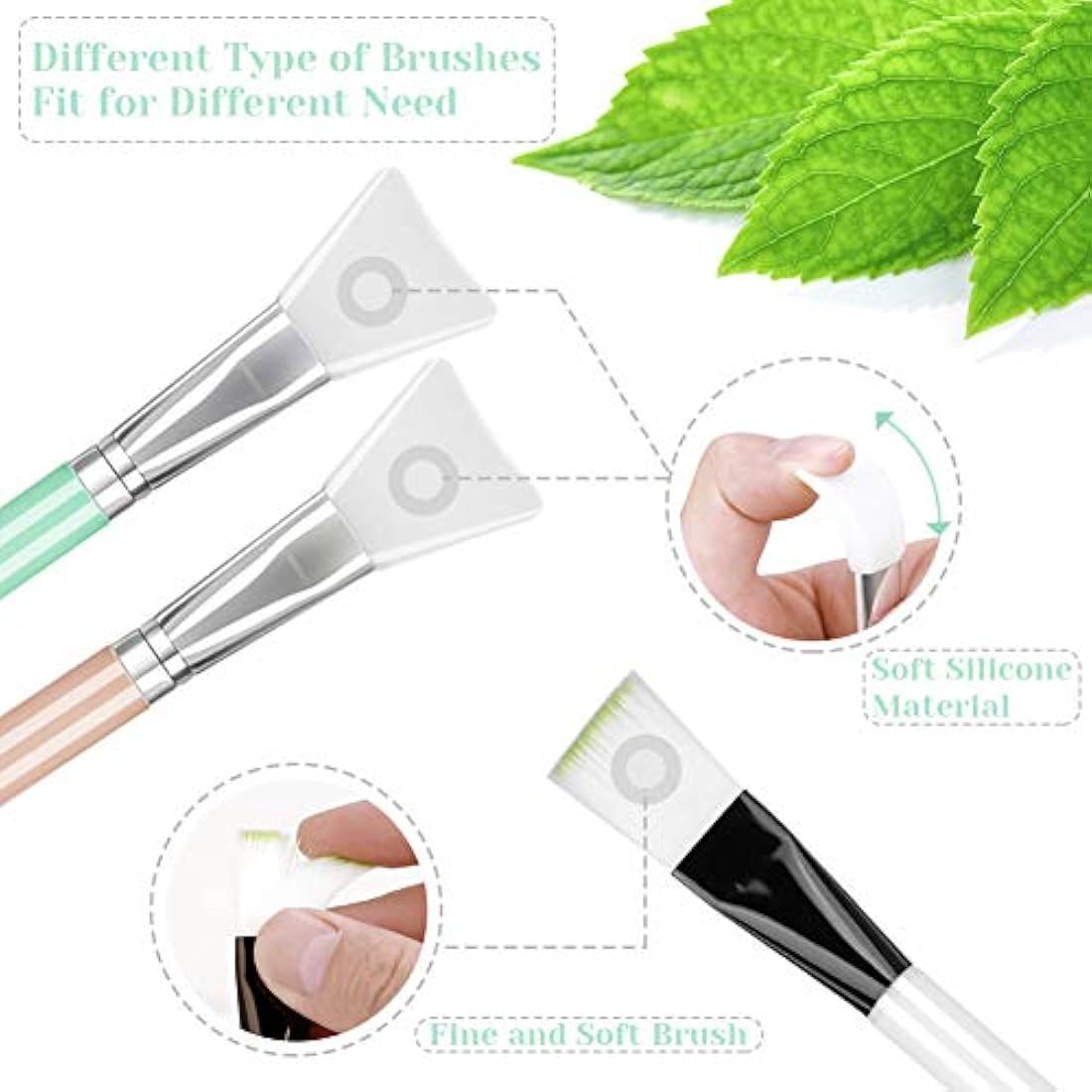 Anezus-Juego de 11 cuencos para mezclar máscaras faciales