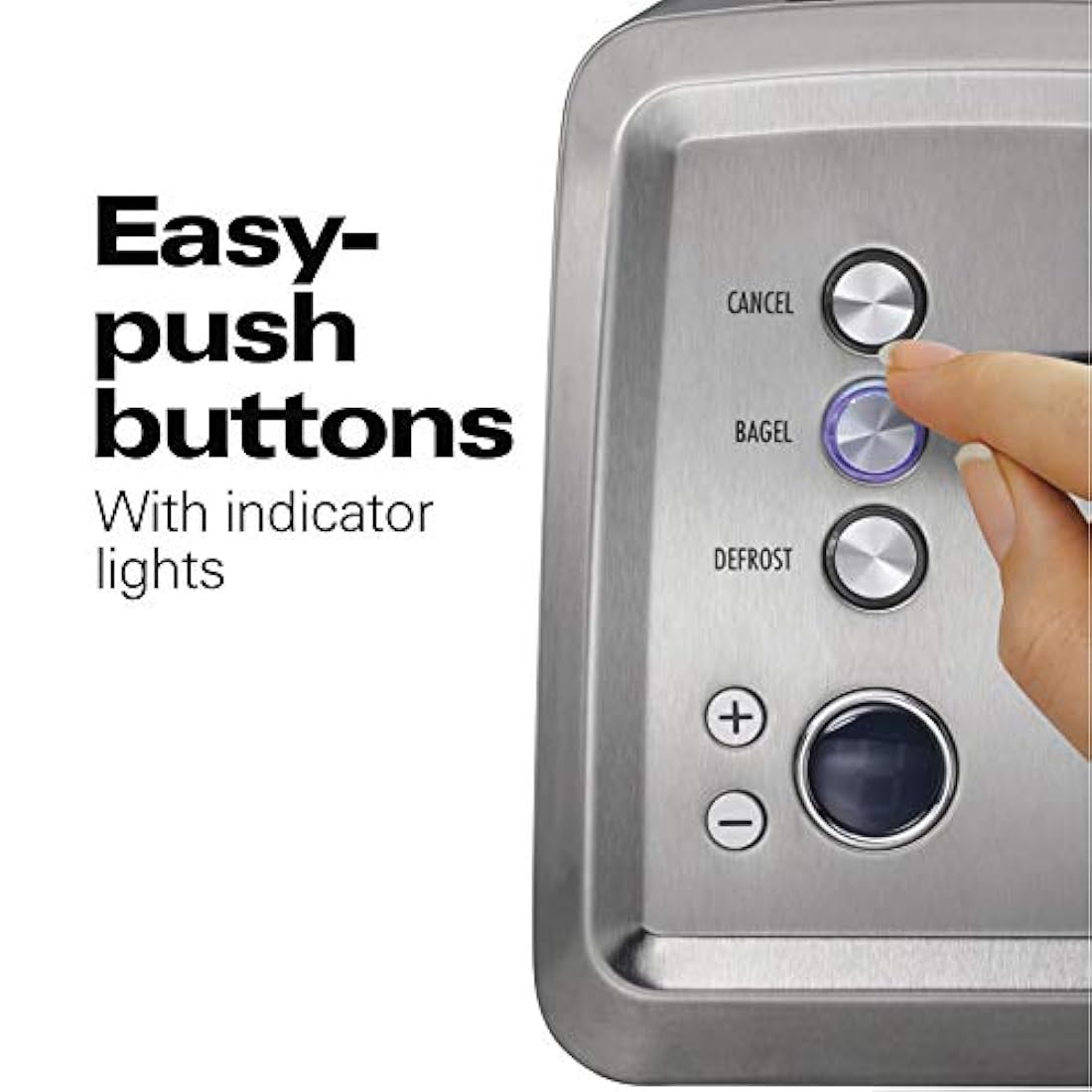 Tostadora de 2 rebanadas con ranuras extrancha