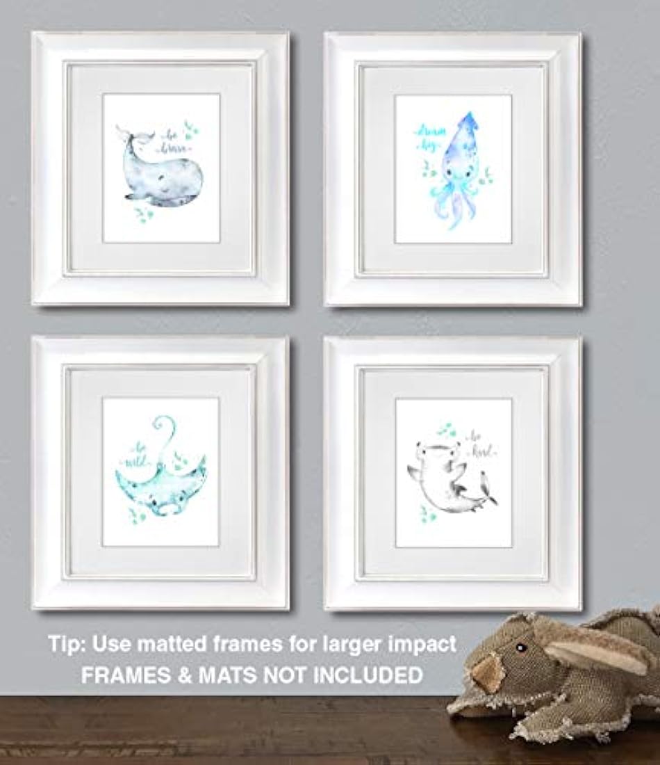 Confetti Fox Sea Nursery Pictures Wall Art Decor