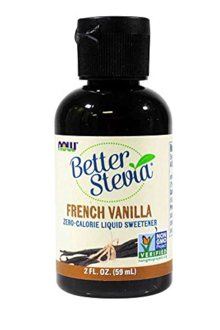 French Vanilla Stevia Liquid Now Foods líquido de 2 onzas