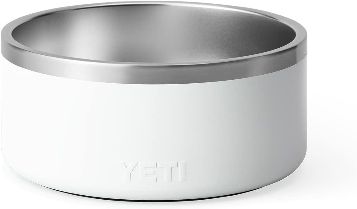 YETI Boomer 8 - Cuenco antideslizante de acero inoxidable para perros, capacidad para 64 onzas, color blanco