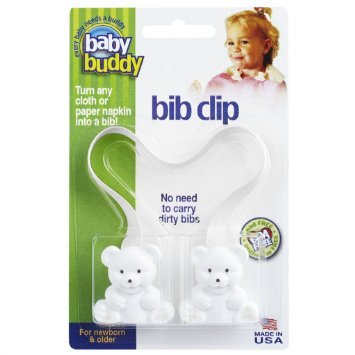 Clip para babero Baby Buddy, blanco