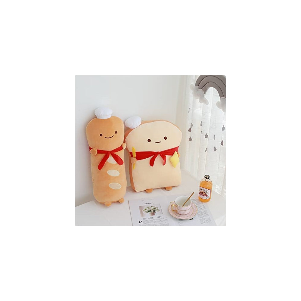 Peluche de pan tostado de comida divertida marrón